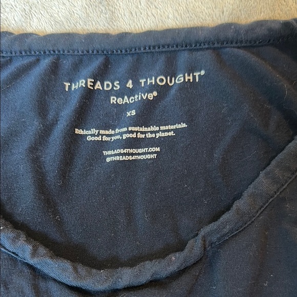 Threads 4 Thought Blue Sleeveless Ruched Tank Top - Picture 3 of 5